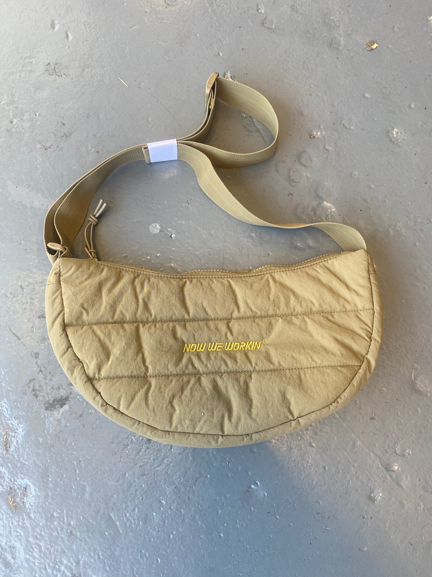 Now We Workin’ Quilted cross-body bag