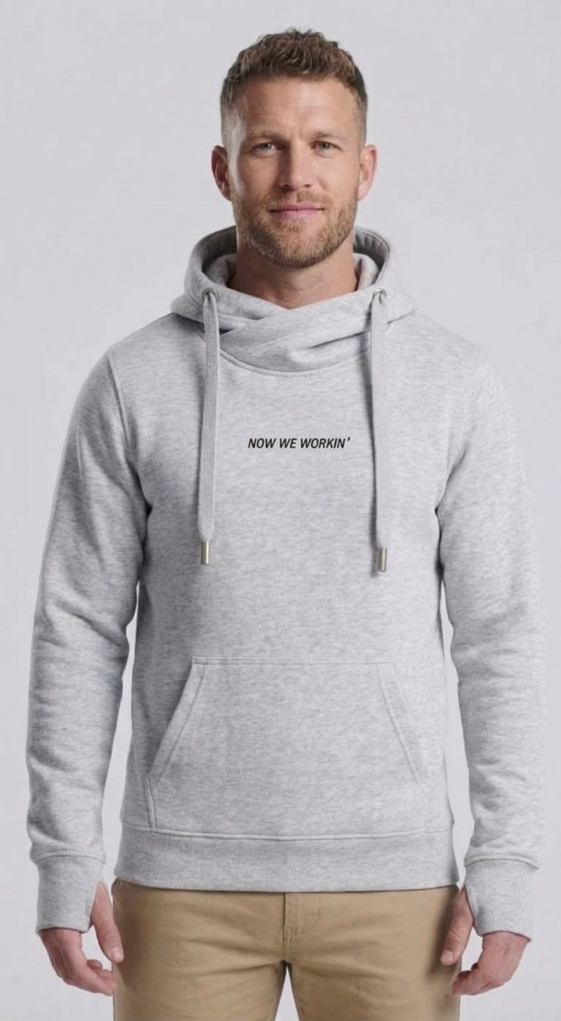 Now We Workin’ Cross Neck Hoodie