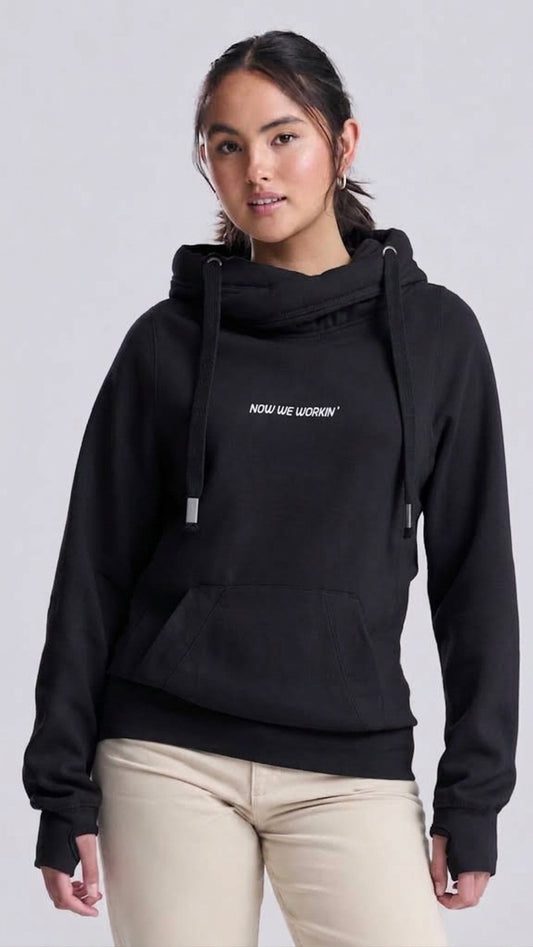Now We Workin’ Cross Neck Hoodie