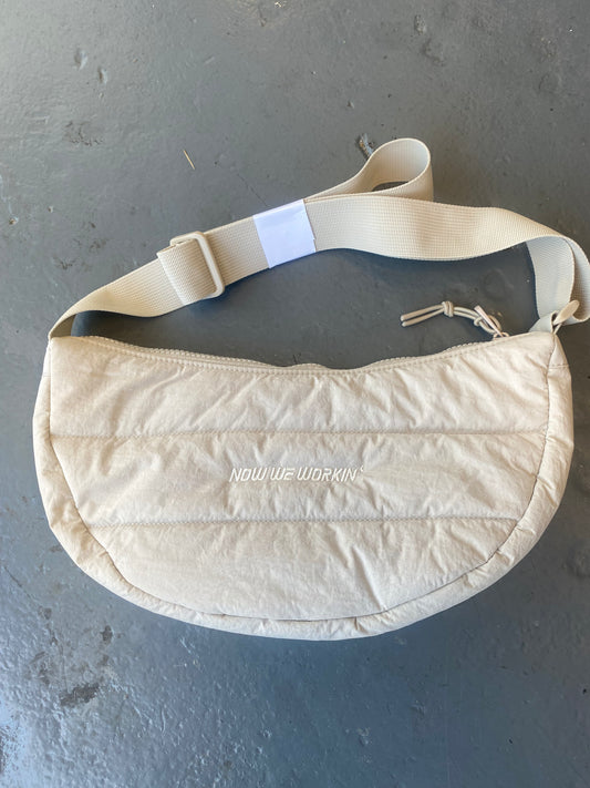Now We Workin’  Quilted cross-body bag