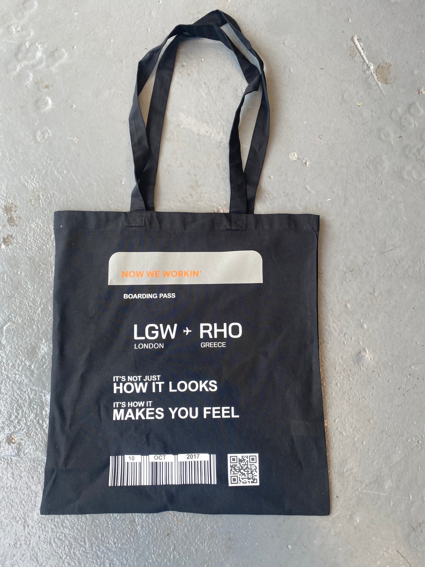 BOARDING PASS TOTE BAG