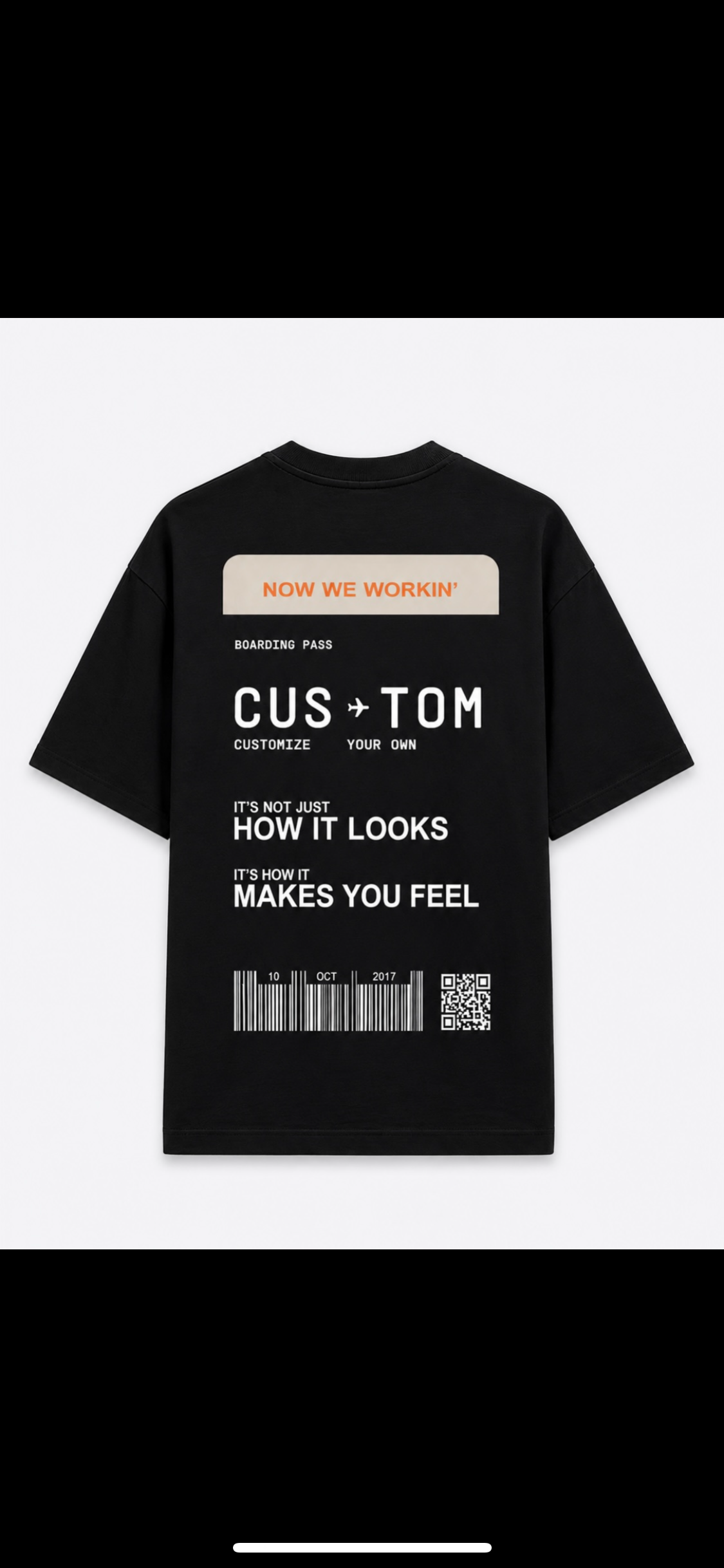 BOARDING PASS  OVERSIZED T-SHIRT