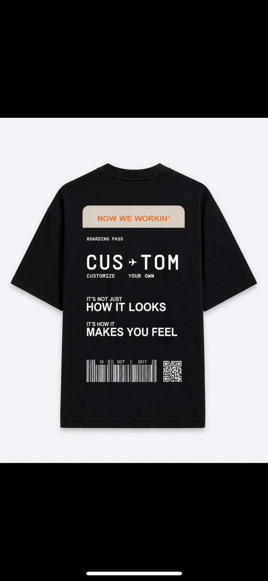 BOARDING PASS  OVERSIZED T-SHIRT