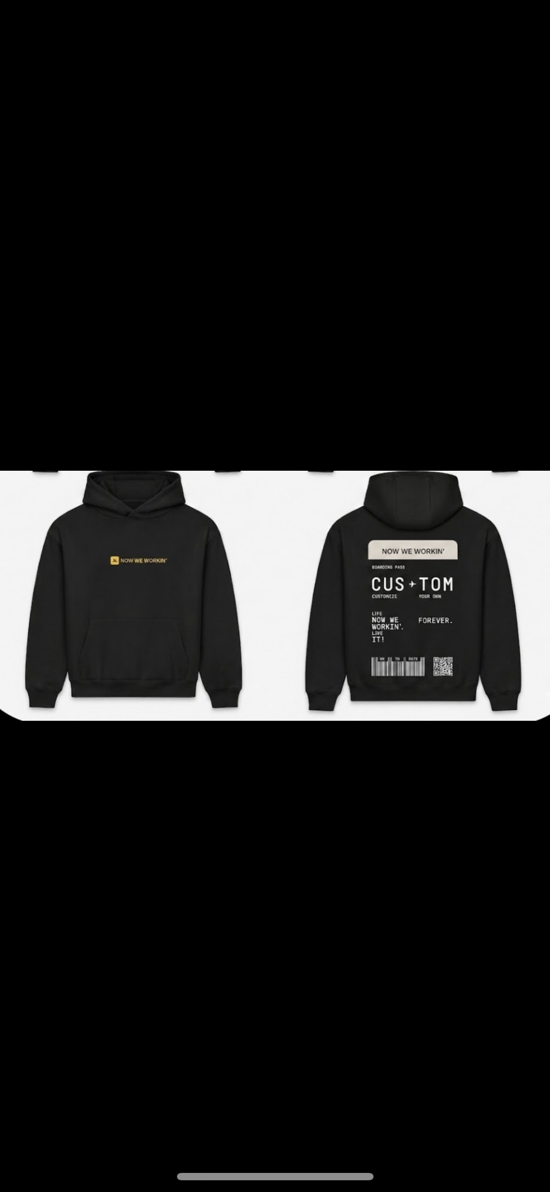 BOARDING PASS OVERSIZED HOODIE