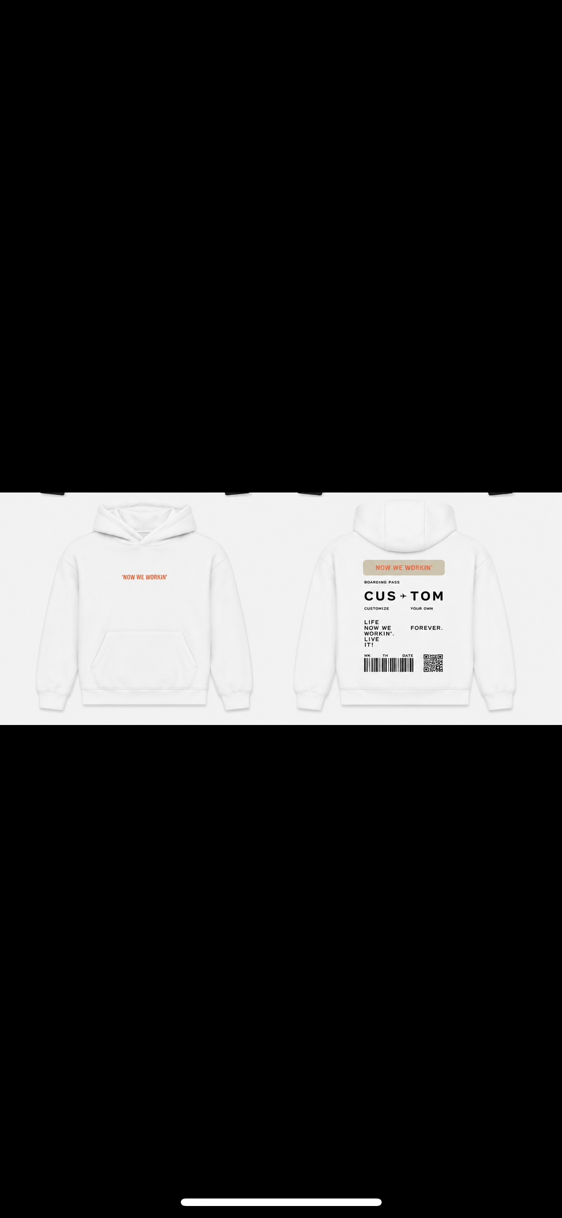 BOARDING PASS OVERSIZED HOODIE